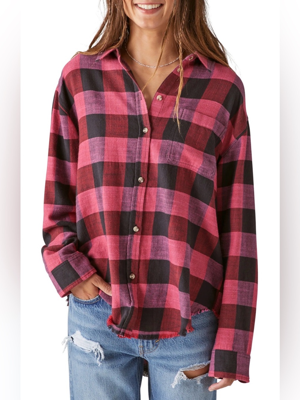 Lucky Brand Plaid Top